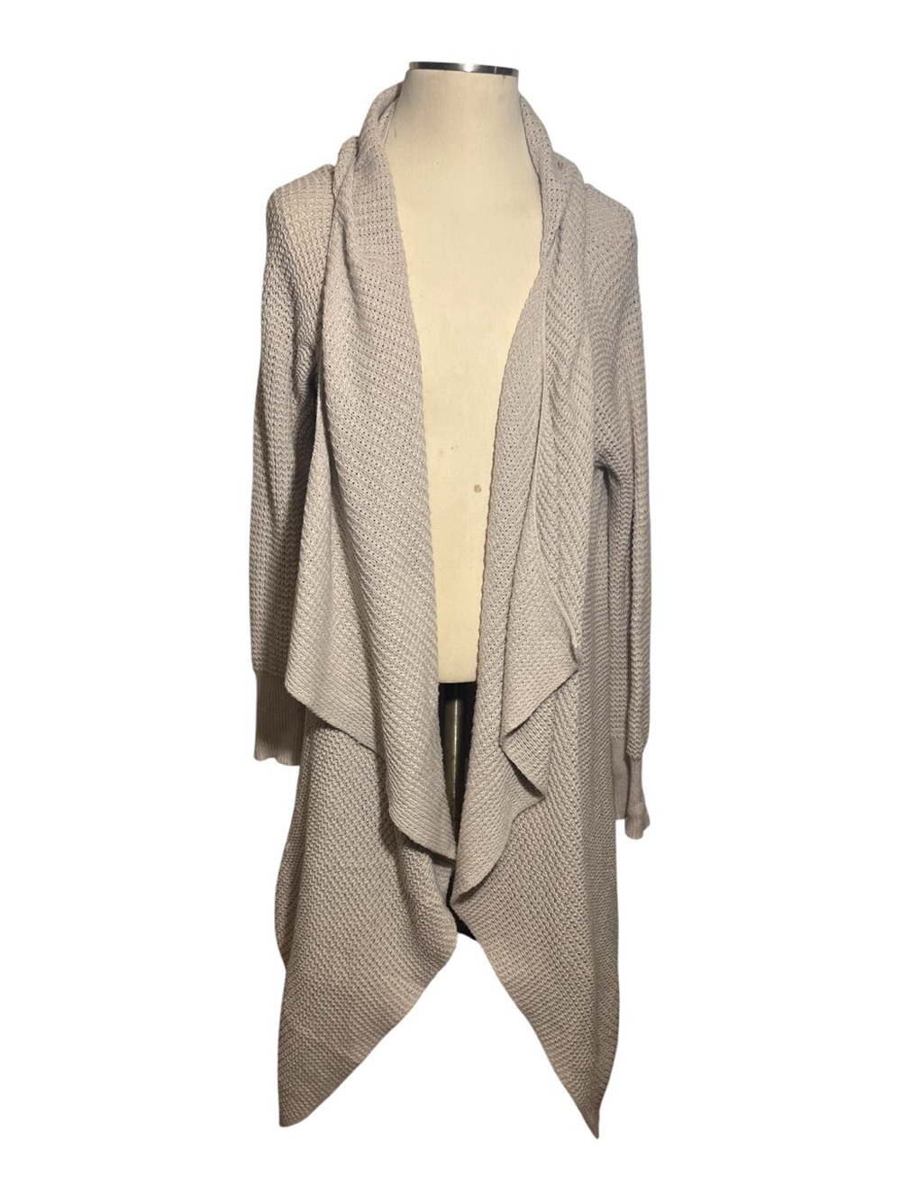 Old Navy Light Beige Open-Front Drape Cardigan